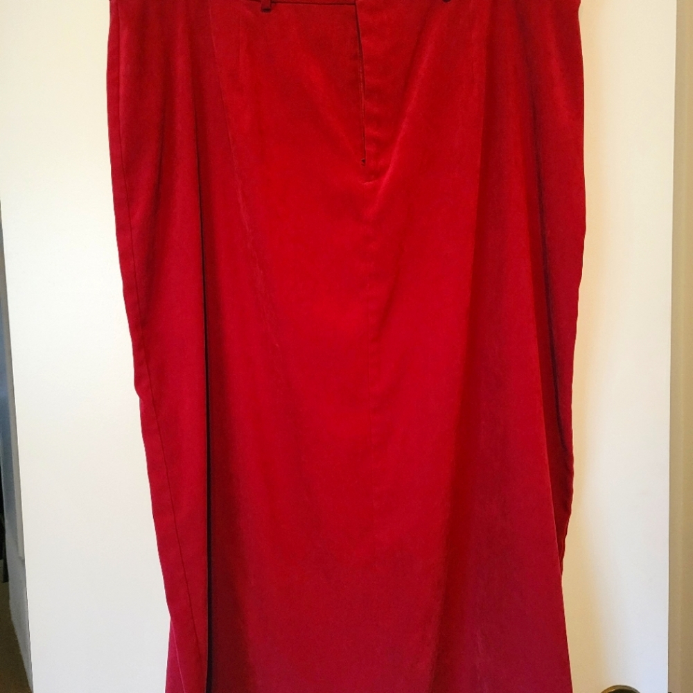 Red plus size skirt